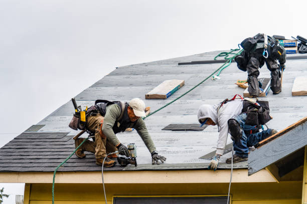 Professional Roofing technician working in Bruington, VA